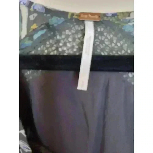 Free People Dress Size S Rain Shine Mini Tunic Boho Floral Paisley Oversized - Picture 9 of 16